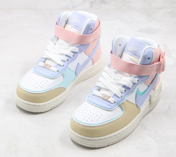 Air Force 1 High, pink-blue-beige - Imagen 3