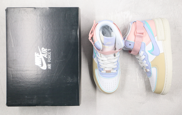 Air Force 1 High, pink-blue-beige - Imagen 4