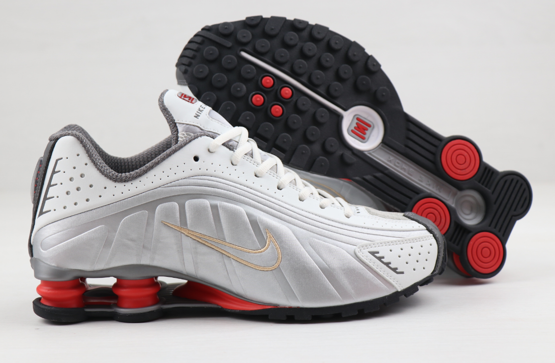 Shox R4, white-red-gold